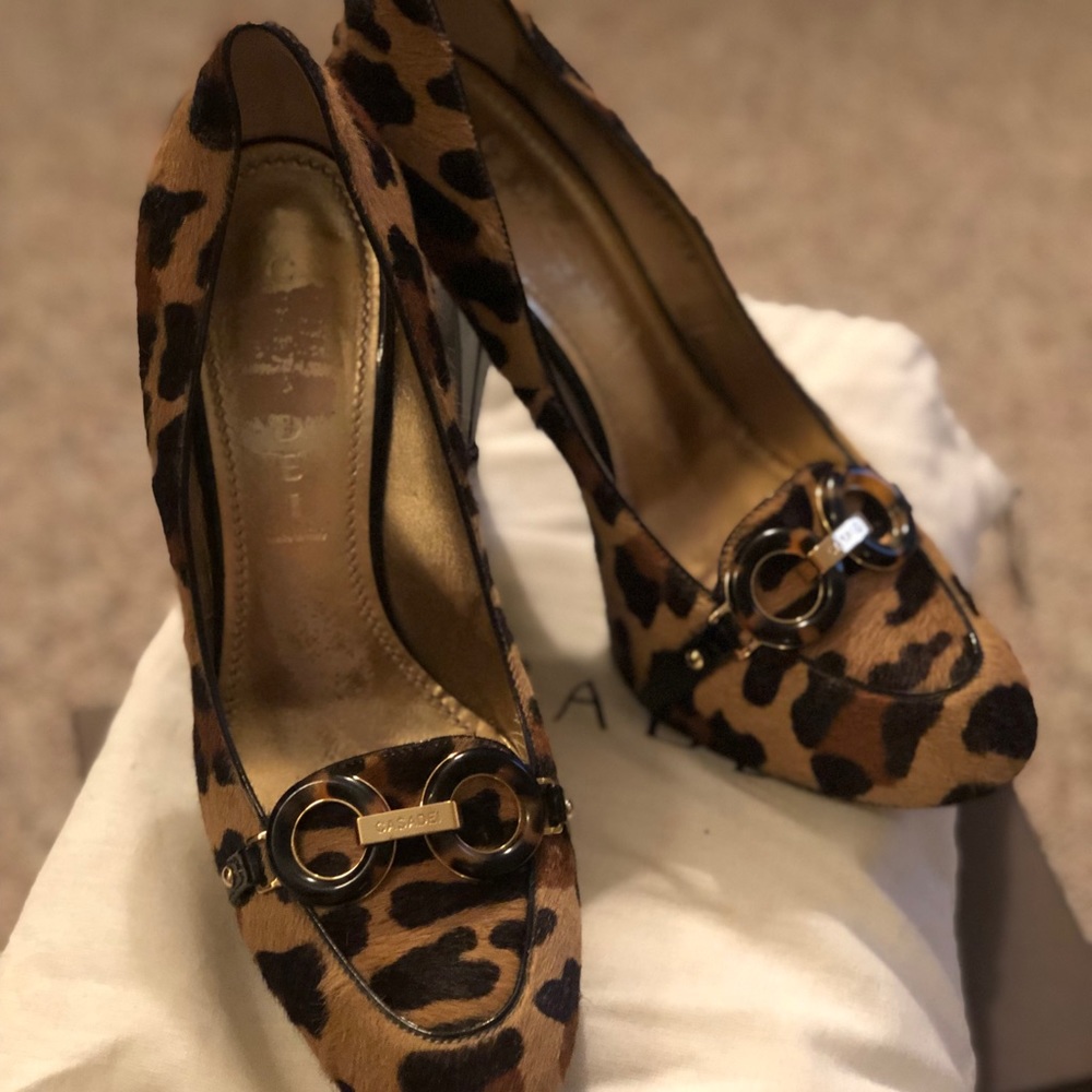 Casadei leopard pumps
